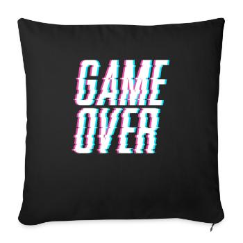 Game Over - Sofakissenbezug 45 x 45 cm - Schwarz - Vorne
