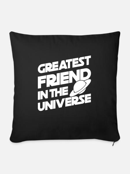 Freundschaft - Sofakissenbezug 45 x 45 cm - Schwarz