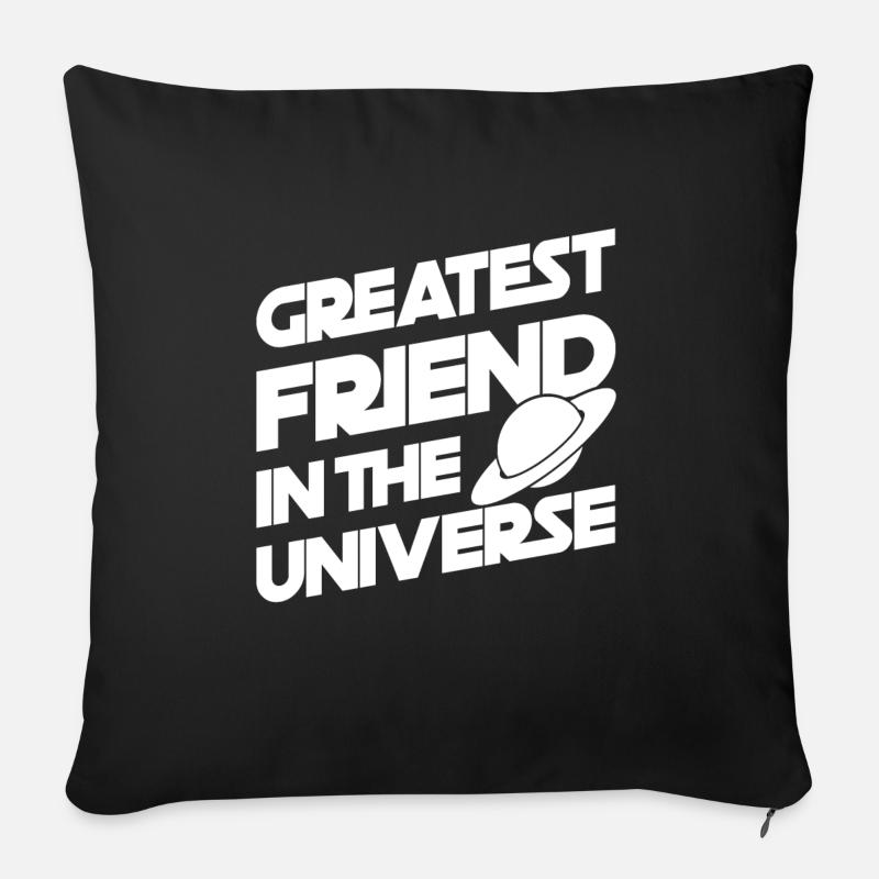 Freundschaft - Sofakissenbezug 45 x 45 cm - Schwarz