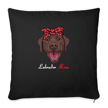 Labrador - Housse de coussin décorative 45 x 45 cm - noir - Devant