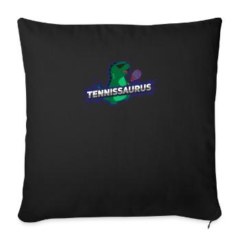 Tennis tennis tennis dinosaure tennis T-Rex Dino - Housse de coussin décorative 45 x 45 cm - noir - Devant
