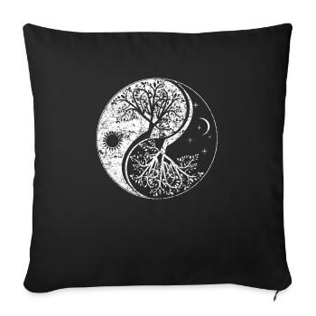 Yggdrasil Viking tree Walhalla Wotan Thor Odhin - Sofa pillowcase 17,3'' x 17,3'' (45 x 45 cm) - black - Front