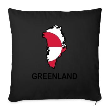 Groenland - Housse de coussin décorative 45 x 45 cm - noir - Devant