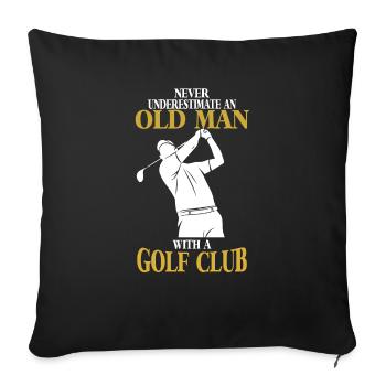 Chemise de golfeur - Housse de coussin décorative 45 x 45 cm - noir - Devant