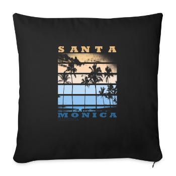 Santa Monica - Sofa pillowcase 17,3'' x 17,3'' (45 x 45 cm) - black - Front
