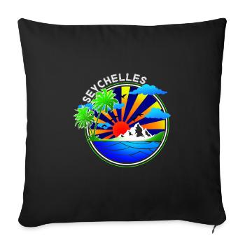 seychelles - Housse de coussin décorative 45 x 45 cm - noir - Devant