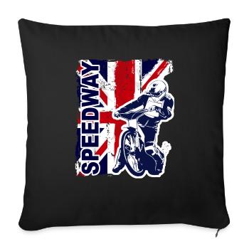 Speedway Racing - Sofakissenbezug 45 x 45 cm - Schwarz - Vorne