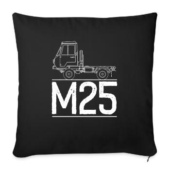 Multicar M25 Neu Tshirt T-Shirt - Sofakissenbezug 45 x 45 cm - Schwarz - Vorne