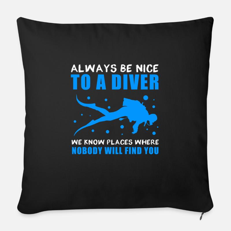 Diver - Sofakissenbezug 45 x 45 cm - Schwarz