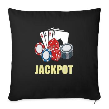 Casino Jackpot - Sofa pillowcase 17,3'' x 17,3'' (45 x 45 cm) - black - Front