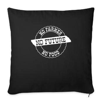 Pas d'agriculteur, pas de nourriture, pas de future démonstration agricole - Housse de coussin décorative 45 x 45 cm - noir - Devant