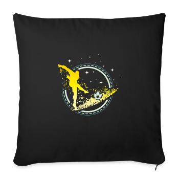 Soccer - Sofa pillowcase 17,3'' x 17,3'' (45 x 45 cm) - black - Front