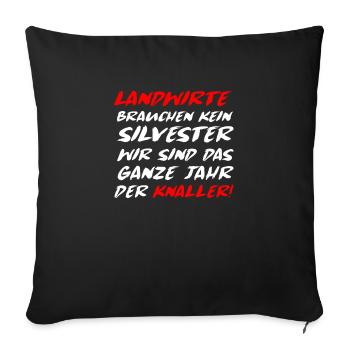 Landwirt Bauer Beruf Geschenkidee Geschenk - Sofakissenbezug 45 x 45 cm - Schwarz - Vorne