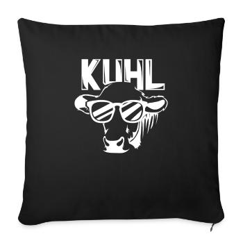 Cows gift Kuhl like Muhviestar executive - Sofa pillowcase 17,3'' x 17,3'' (45 x 45 cm) - black - Front
