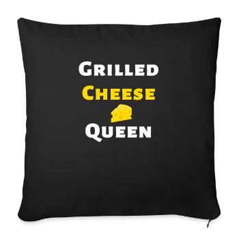 Grilled Cheese Queen - Sofa pillowcase 17,3'' x 17,3'' (45 x 45 cm) - black - Front