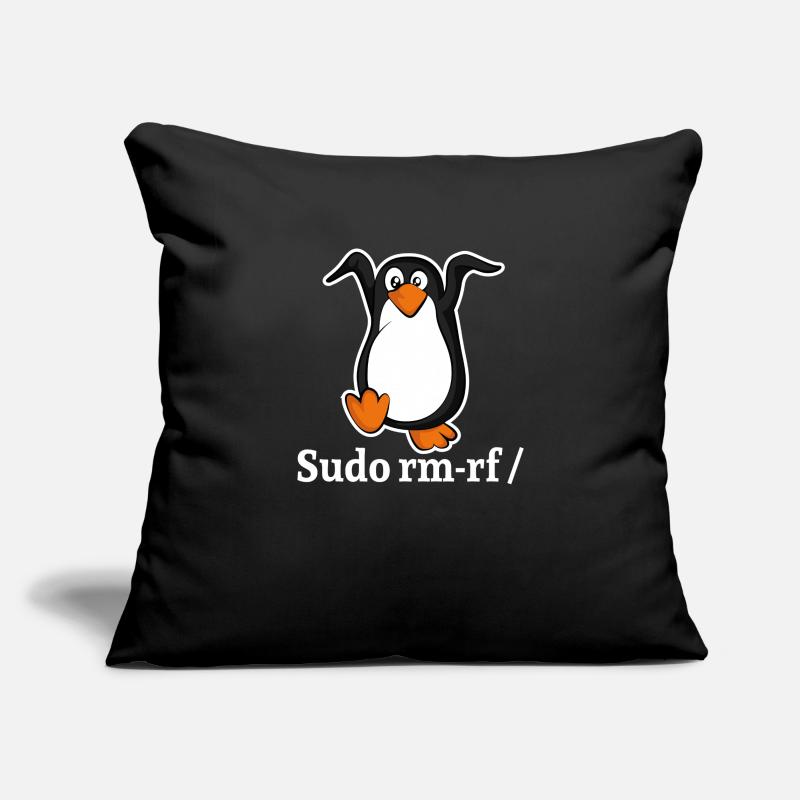 Tux Linux Penguin Sudo Rm Rf | Computer Geek Hack Sofa pillowcase 17,3'' x 17,3'' (45 x 45 cm)