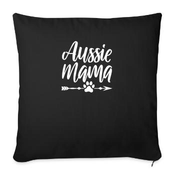 AUSSIE MAMA - a proud Aussie dog mummy - Sofa pillowcase 17,3'' x 17,3'' (45 x 45 cm) - black - Front
