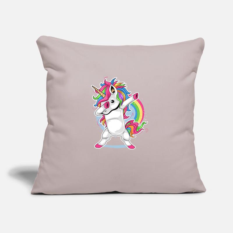 Einhorn Comic Dapping Sofakissenbezug 45 x 45 cm