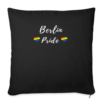 Berlin Pride CSD Berlin - Sofa pillowcase 17,3'' x 17,3'' (45 x 45 cm) - black - Front