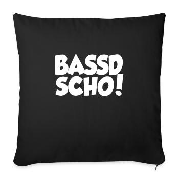 Bassd Scho ! Touche bass bassiste - Housse de coussin décorative 45 x 45 cm - noir - Devant