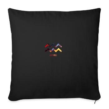 Zodiac sign Aquarius, Aquarius - Sofa pillowcase 17,3'' x 17,3'' (45 x 45 cm) - black - Front