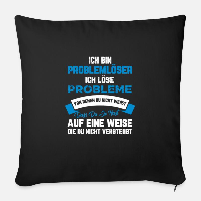 Problemlöser - Sofakissenbezug 45 x 45 cm - Schwarz
