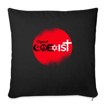 Défendre coexister - Housse de coussin décorative 45 x 45 cm - noir - Devant