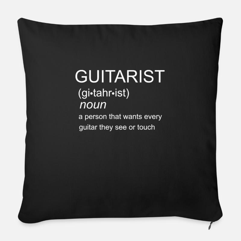 Geschenk Gitarre Gitarren Gitarrist - Sofakissenbezug 45 x 45 cm - Schwarz
