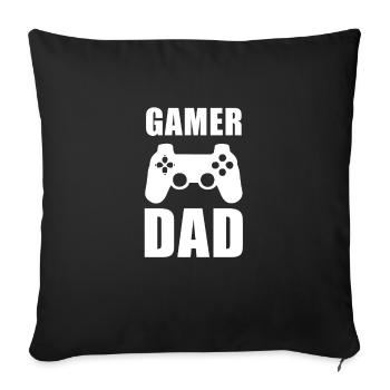 zocken papa videospiele gaming - Sofakissenbezug 45 x 45 cm - Schwarz - Vorne