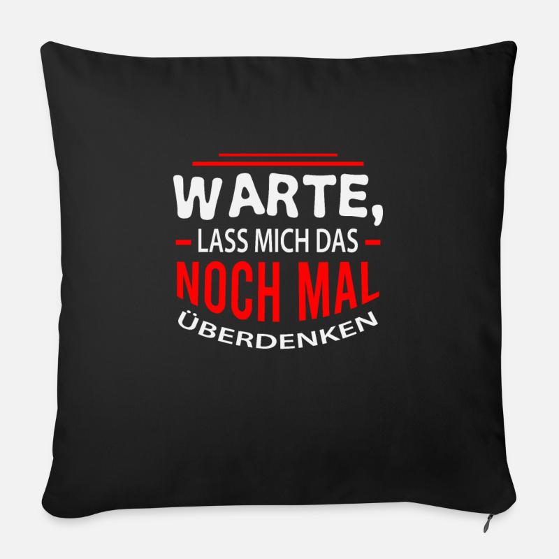 Warte - Sofakissenbezug 45 x 45 cm - Schwarz