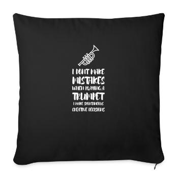 Trumpet virtuoso gift musical instrument - Sofa pillowcase 17,3'' x 17,3'' (45 x 45 cm) - black - Front