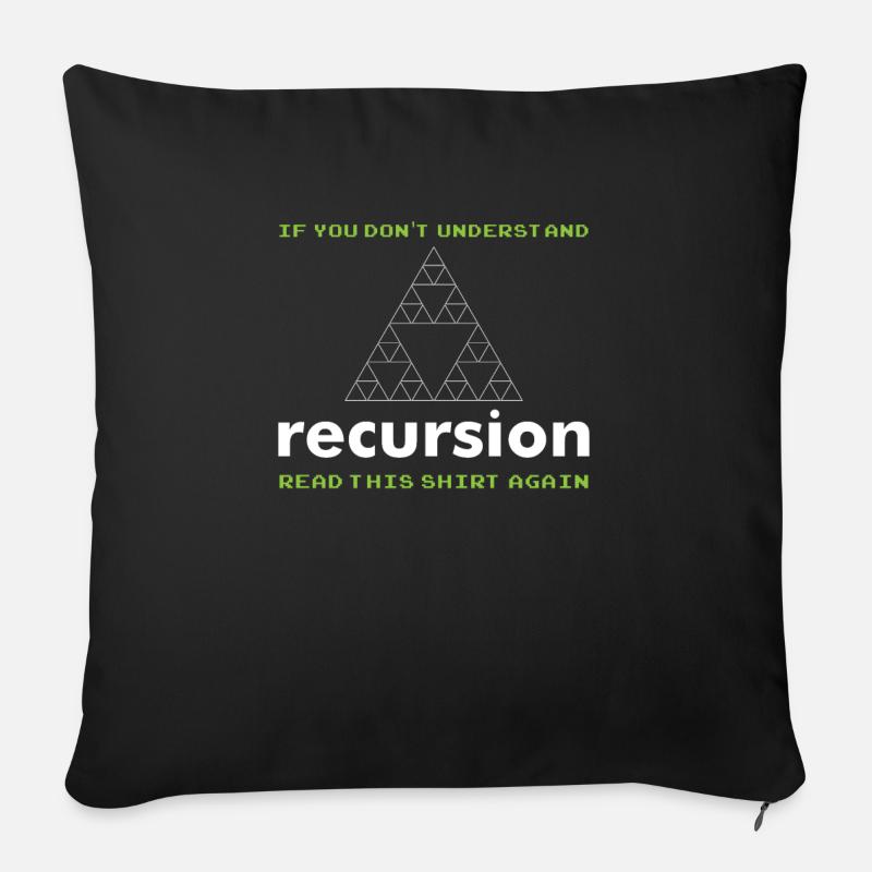 programmeur - Housse de coussin décorative 45 x 45 cm - noir