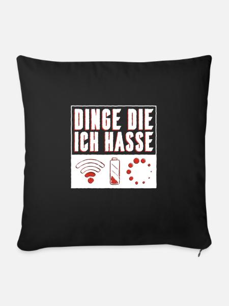 Dinge die ich hasse - Sofakissenbezug 45 x 45 cm - Schwarz