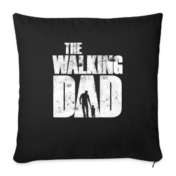 Le père walking - Housse de coussin décorative 45 x 45 cm - noir - Devant