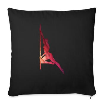 Pole Dance Tänzerin Frau Grunge Look - Sofakissenbezug 45 x 45 cm - Schwarz - Vorne