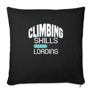 climbing skills loading - Sofa pillowcase 17,3'' x 17,3'' (45 x 45 cm) - black - Front