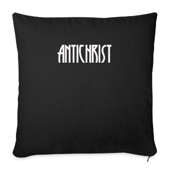 Antichrist païen runes cadeau des Écritures pour hommes - Housse de coussin décorative 45 x 45 cm - noir - Devant