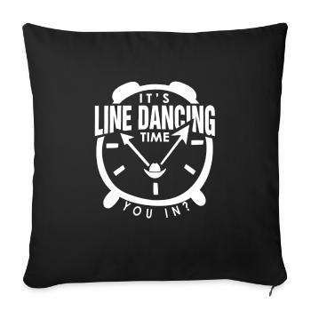 Line Dance Quote It's Line Dancing Time Event Comp - Sofa pillowcase 17,3'' x 17,3'' (45 x 45 cm) - black - Front