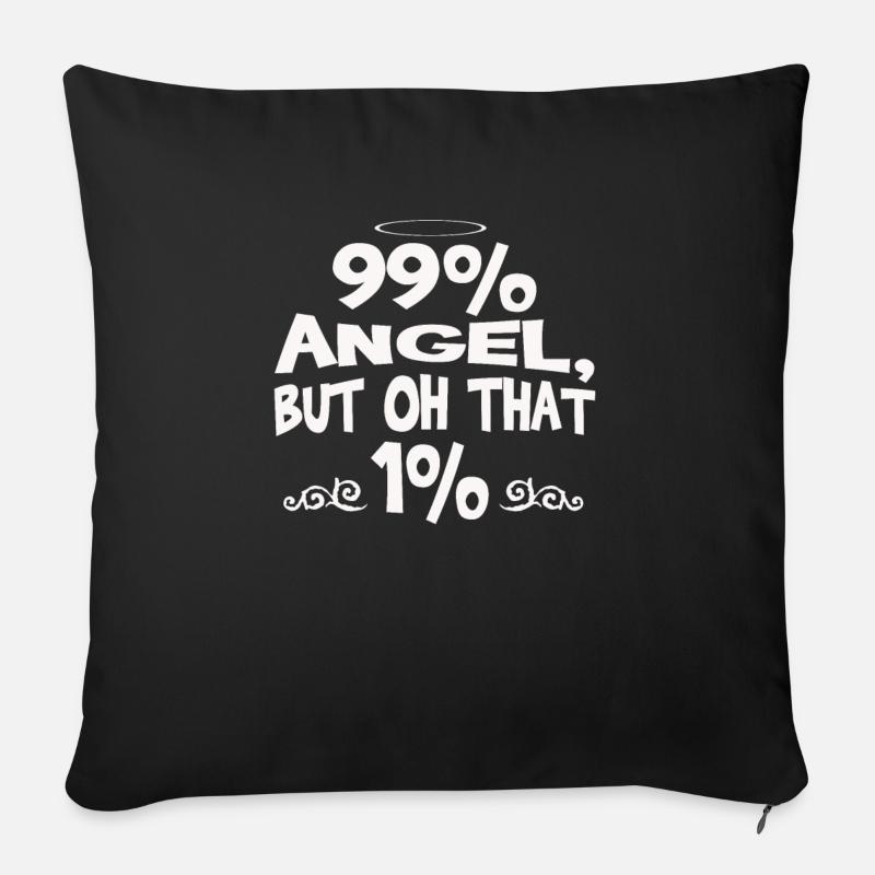 Angel - Sofa pillowcase 17,3'' x 17,3'' (45 x 45 cm) - black