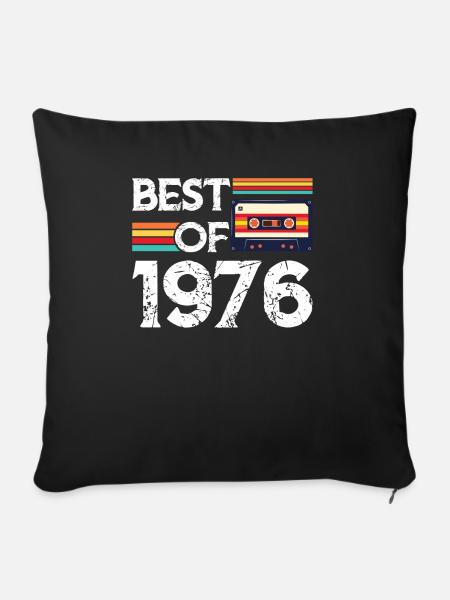 Best Of 1976 - Sofakissenbezug 45 x 45 cm - Schwarz