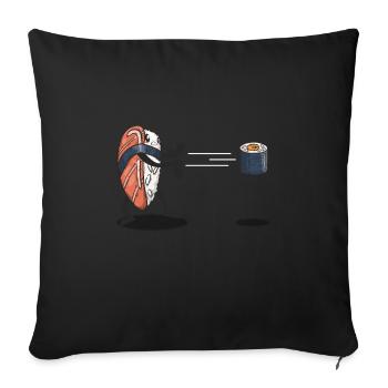 Sushi Fighter - Sofakissenbezug 45 x 45 cm - Schwarz - Vorne