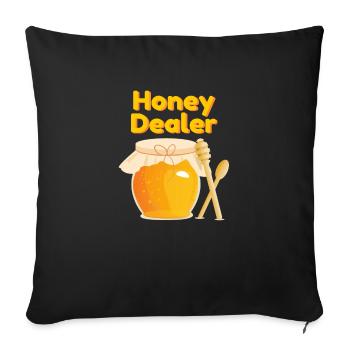 Honey Dealer - Sofa pillowcase 17,3'' x 17,3'' (45 x 45 cm) - black - Front