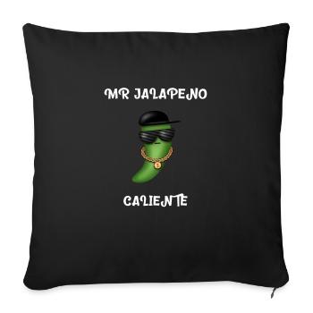 Jalapeno pepperoni chili chilli pepper gift - Sofa pillowcase 17,3'' x 17,3'' (45 x 45 cm) - black - Front