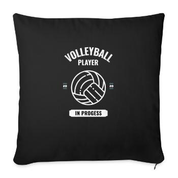 Volleyball player in Progress - Sofakissenbezug 45 x 45 cm - Schwarz - Vorne