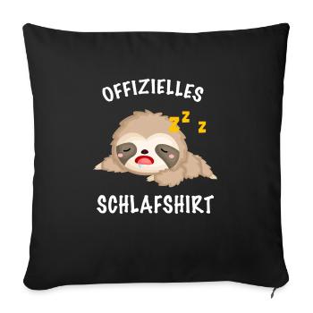 Offizielles Schlafshirt - Sofakissenbezug 45 x 45 cm - Schwarz - Vorne