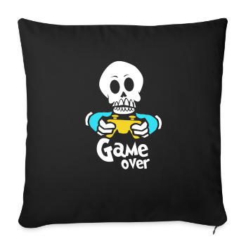 Skull skull skull skeleton gift - Sofa pillowcase 17,3'' x 17,3'' (45 x 45 cm) - black - Front