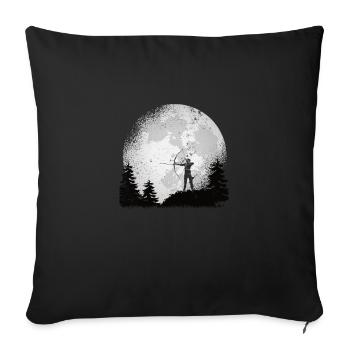 Tir à l'arc Tir à l'arc Archers Moon - Housse de coussin décorative 45 x 45 cm - noir - Devant