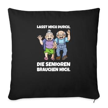 Altenpflege Pflegekraft Seniorenheim Altenpfleger - Sofakissenbezug 45 x 45 cm - Schwarz - Vorne