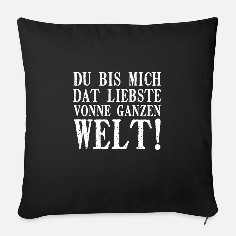 Ruhrpott Sprüche Ruhrgebiet Pottliebe Geschenk - Sofakissenbezug 45 x 45 cm - Schwarz