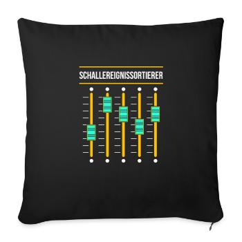 Sound event sorter sound engineer sound mixer - Sofa pillowcase 17,3'' x 17,3'' (45 x 45 cm) - black - Front
